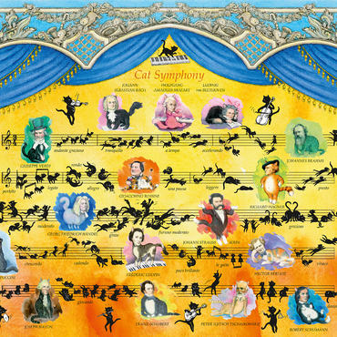 Cat Symphony - Sven Hartmann 500 Jigsaw Puzzle 3D Modell