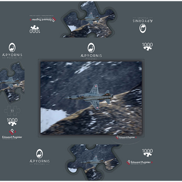 Northrop F-5E Tiger II 1000 Jigsaw Puzzle box 3D Modell