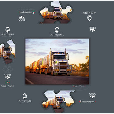 Road Train 1000 Jigsaw Puzzle box 3D Modell