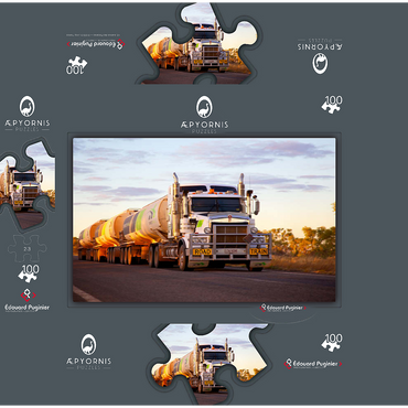 Road Train 100 Jigsaw Puzzle box 3D Modell