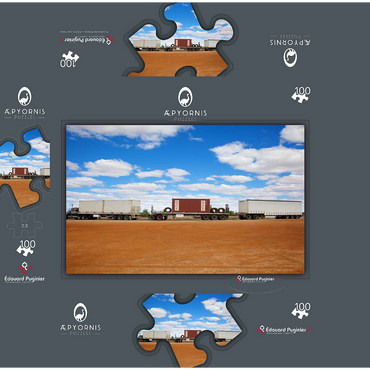 Road Train 100 Jigsaw Puzzle box 3D Modell