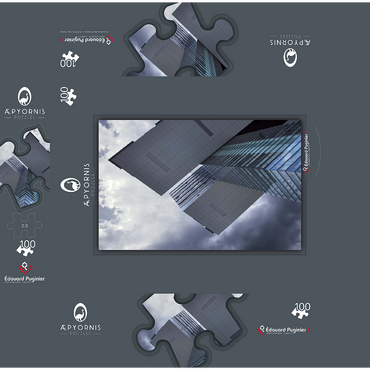 The Rheinauhafen - Crane House Pandion Vista 100 Jigsaw Puzzle box 3D Modell