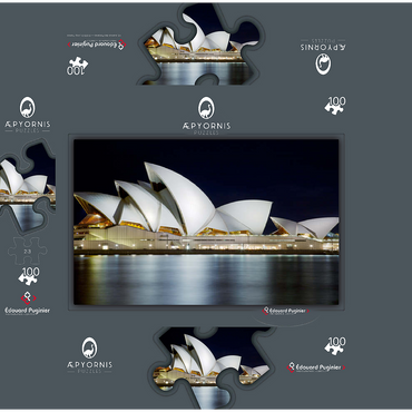 Sydney Opera House at Night 100 Jigsaw Puzzle box 3D Modell