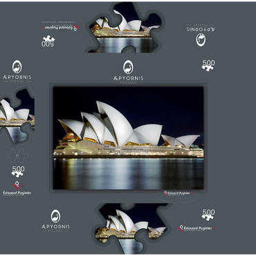 Sydney Opera House at Night 500 Jigsaw Puzzle box 3D Modell