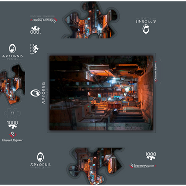 Kathmandu by night 1000 Jigsaw Puzzle box 3D Modell
