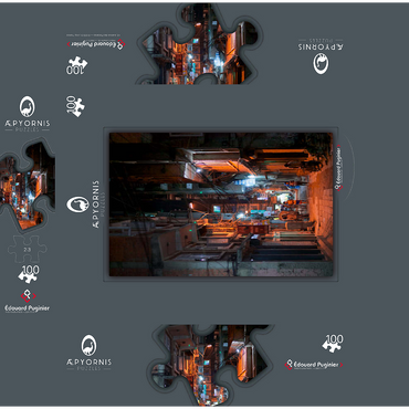 Kathmandu by night 100 Jigsaw Puzzle box 3D Modell