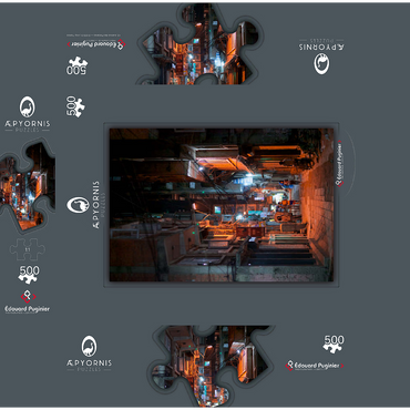 Kathmandu by night 500 Jigsaw Puzzle box 3D Modell