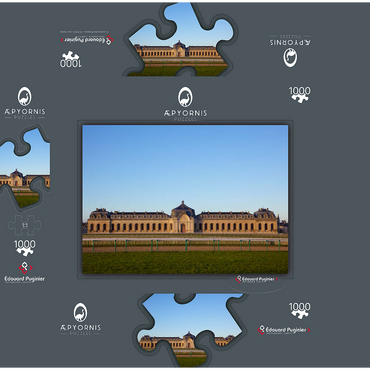 Chantilly Castel horse track building 1000 Jigsaw Puzzle box 3D Modell