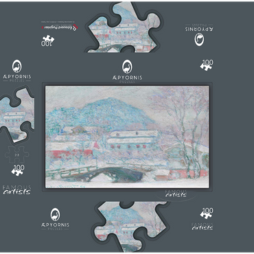 Sandvika Norway 1895 by Claude Monet 100 Jigsaw Puzzle box 3D Modell