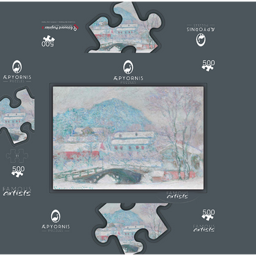 Sandvika Norway 1895 by Claude Monet 500 Jigsaw Puzzle box 3D Modell