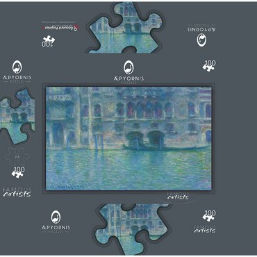 Palazzo da Mula Venice 1908 by Claude Monet 100 Jigsaw Puzzle box 3D Modell