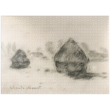 puzzleplate Stacks of Wheat by Claude Monet 1000 Jigsaw Puzzle