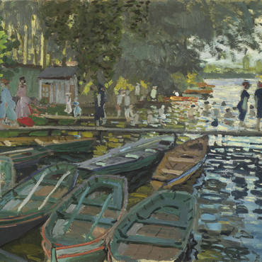 Claude Monets Bathers at La Grenouillère 1896 100 Jigsaw Puzzle 3D Modell