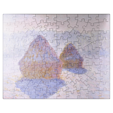 puzzleplate Haystacks Effect of Snow and Sun 1891 by Claude Monet 100 Jigsaw Puzzle