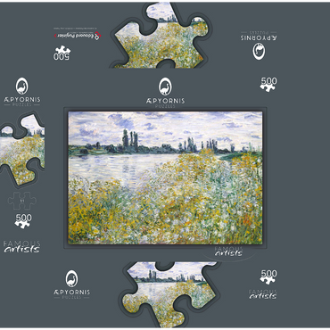 Île aux Fleurs near Vétheuil 1880 by Claude Monet 500 Jigsaw Puzzle box 3D Modell