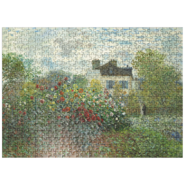 puzzleplate The Artists Garden in Argenteuil A Corner of the Garden with Dahlias 1873 by Claude Monet 500 Jigsaw Puzzle