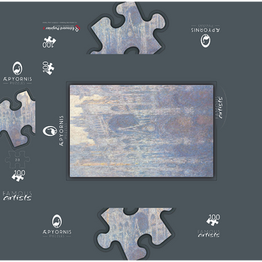 The Portal of Rouen Cathedral in Morning Light 1894 by Claude Monet 100 Jigsaw Puzzle box 3D Modell
