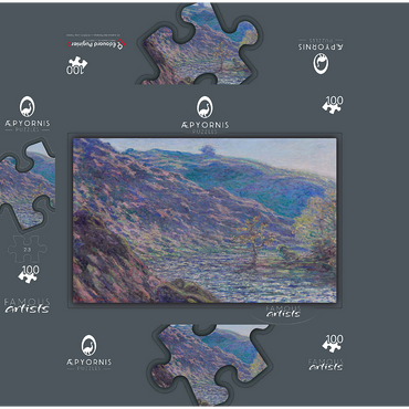 The Petite Creuse River 1889 by Claude Monet 100 Jigsaw Puzzle box 3D Modell