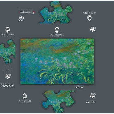 Irises 1914-1917 by Claude Monet 100 Jigsaw Puzzle box 3D Modell
