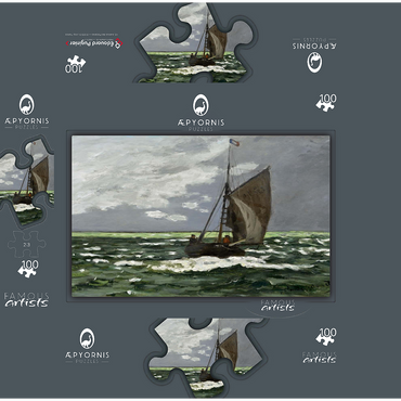 Claude Monets Seascape Storm 1866 100 Jigsaw Puzzle box 3D Modell