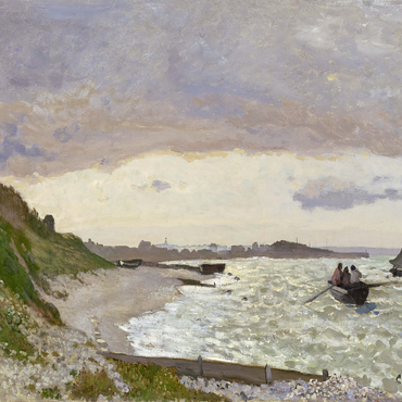 Claude Monet's The Seashore at Sainte-Adresse (1864) 1000 Jigsaw Puzzle 3D Modell