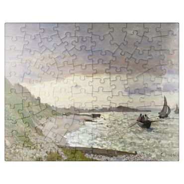puzzleplate Claude Monets The Seashore at Sainte-Adresse 1864 100 Jigsaw Puzzle