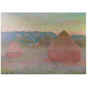 puzzleplate Haystacks, End of Day, Autumn (1890-1891) by Claude Monet 1000 Jigsaw Puzzle