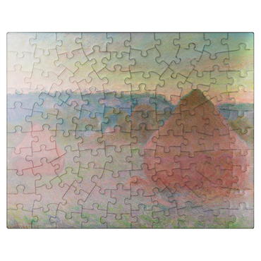 puzzleplate Haystacks End of Day Autumn 1890-1891 by Claude Monet 100 Jigsaw Puzzle