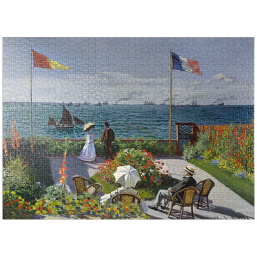 puzzleplate Garden at Sainte-Adresse by Claude Monet 1000 Jigsaw Puzzle