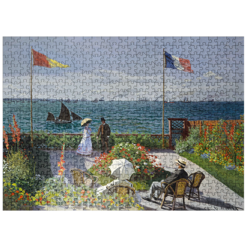 puzzleplate Garden at Sainte-Adresse by Claude Monet 500 Jigsaw Puzzle