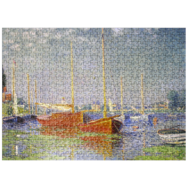 puzzleplate Claude Monets Red Boats at Argenteuil 1875 500 Jigsaw Puzzle