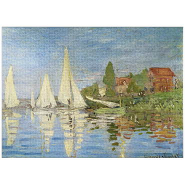 puzzleplate Claude Monet's Regattas at Argenteuil (1872) 1000 Jigsaw Puzzle