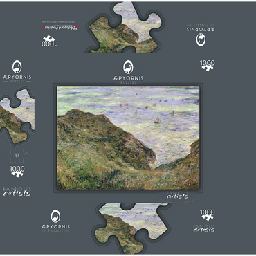 Claude Monet's View Over the Sea (1882) 1000 Jigsaw Puzzle box 3D Modell