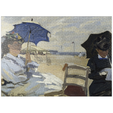 puzzleplate Claude Monet's The Beach at Trouville (1870) 1000 Jigsaw Puzzle
