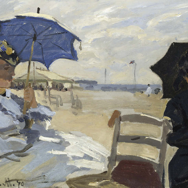 Claude Monets The Beach at Trouville 1870 100 Jigsaw Puzzle 3D Modell