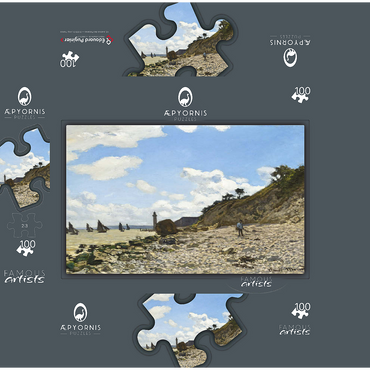 The Beach at Honfleur 1864-1866 by Claude Monet 100 Jigsaw Puzzle box 3D Modell