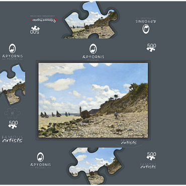 The Beach at Honfleur 1864-1866 by Claude Monet 500 Jigsaw Puzzle box 3D Modell