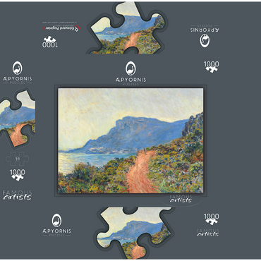 La Corniche near Monaco (1884) by Claude Monet 1000 Jigsaw Puzzle box 3D Modell