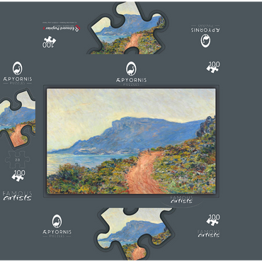 La Corniche near Monaco 1884 by Claude Monet 100 Jigsaw Puzzle box 3D Modell