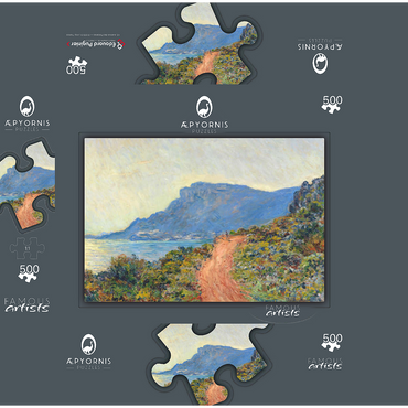 La Corniche near Monaco 1884 by Claude Monet 500 Jigsaw Puzzle box 3D Modell