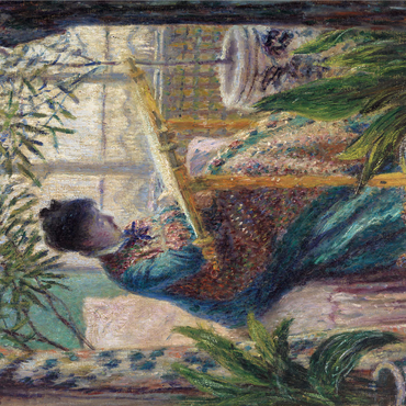 Madame Monet Embroidering (1875) by Claude Monet 1000 Jigsaw Puzzle 3D Modell