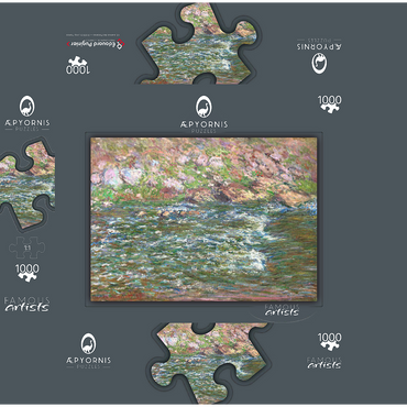 Rapids on the Petite Creuse at Fresselines (1889) by Claude Monet 1000 Jigsaw Puzzle box 3D Modell