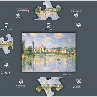 Vétheuil in Summer (1880) by Claude Monet 1000 Jigsaw Puzzle box 3D Modell
