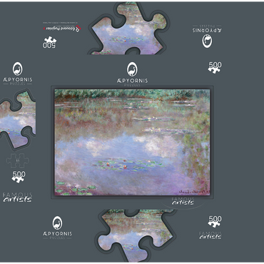 Claude Monets The Water Lily Pond Clouds 1903 500 Jigsaw Puzzle box 3D Modell
