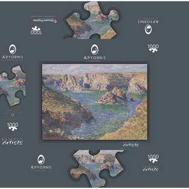 Port-Domois, Belle-Isle (1887) by Claude Monet 1000 Jigsaw Puzzle box 3D Modell