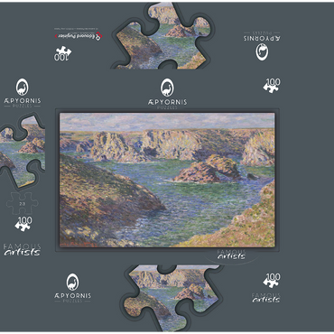 Port-Domois Belle-Isle 1887 by Claude Monet 100 Jigsaw Puzzle box 3D Modell