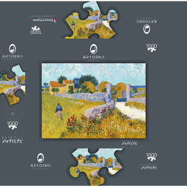 Farmhouse in Provence (1888) by Vincent van Gogh 1000 Jigsaw Puzzle box 3D Modell