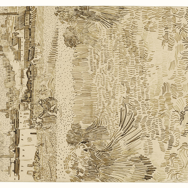 Arles: View from the Wheatfields (1888) by Vincent van Gogh 1000 Jigsaw Puzzle 3D Modell