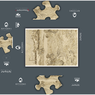 Arles: View from the Wheatfields (1888) by Vincent van Gogh 1000 Jigsaw Puzzle box 3D Modell