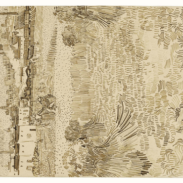 Arles: View from the Wheatfields 1888 by Vincent van Gogh 100 Jigsaw Puzzle 3D Modell